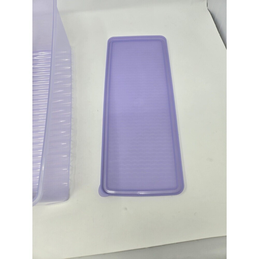 VINTAGE TUPPERWARE XL FRIDGESMART PURPLE LIMITED EDITION STORAGE 3996A-2 HOSTESS - Picture 6 of 12